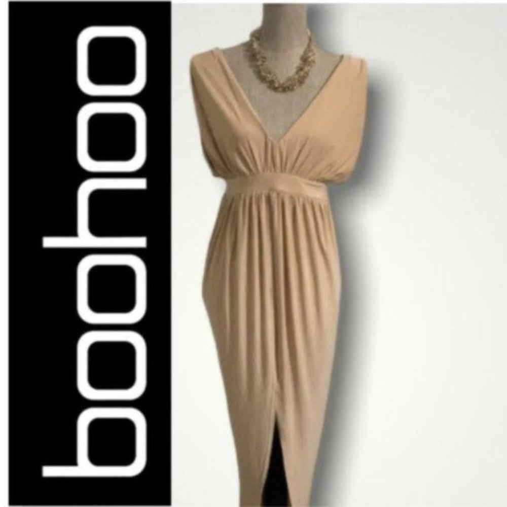 Boohoo Cream Gown Dress Size 10​​
